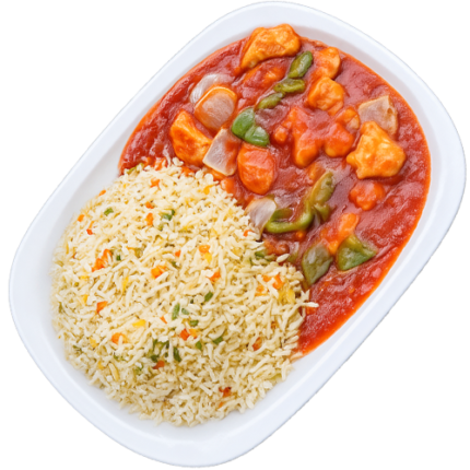 CHICKEN SHASHLIK WITH RICE